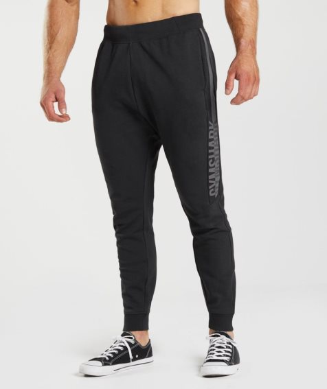 Men's Gymshark Bold React Jogger Black | CA 5673NA